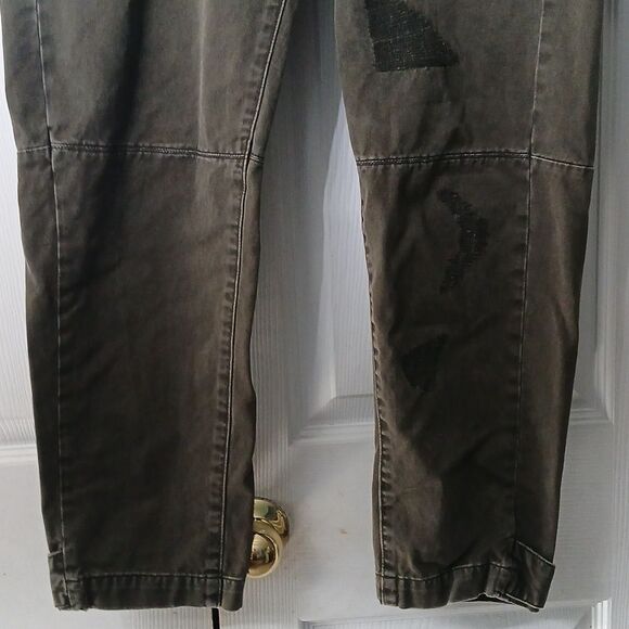 G-Star Raw Army Radar Mid Boyfriend distressed army green jeans Sz 29 EUC - Picture 2 of 10